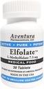 ELFOLATE® 7,5 mg L-metilfolat de metil Folate Metilfolat Medical Food Suplimentul profesional Forta activa Pure Potent 30 comprimate