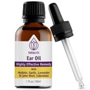 Teliaoils Picături de urechi naturale Ulei esenţial cu usturoi şi Mullein - Herbal Oil Oil Remedy pentru eliminarea urechii Easy, Discomfort & Ringing Relief - Natural Soothing, Properties Deep Cleansing - 1 oz.