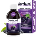 Sambucol Black Elderberry Syrup - Sambucus Elderberry Syrup pentru adulți Suport imun, Elderberry Liquid, Elderberry Extract, Gluten Free - 7,8 Fl Oz