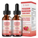 Potasiu Magneziu supliment Picături lichide - absorbţie mare Supliment de potasiu cu magneziu, calciu, vitamina D3 K2, Vegan, non-GMO Potasio Suport Crampe picior, os, musculare - 4 Fl oz