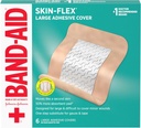 Band-Aid Brand Skin-Flex Coperți flexibile adezive pentru rănile de prim ajutor de îngrijire a tăieturilor minore, zgârieturi și arsuri, cu un sentiment confortabil, în mișcare ca o a doua piele, steril, mare, 6 ct