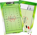 BESTELINE Fotbal Coaching Board Dublu-Sided Dry-Erase Clipboard pentru antrenorii de fotbal american - vine cu 2 Pen-uri ștearse