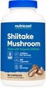 Nutricost Capsule organice Shiitake ciuperci 1000mg, 90 Serviri - CCOF Certified Made with Organic, Vegetarian, Gluten Free, 500mg Per Capsule, 180 capsule