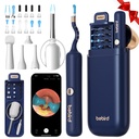 Bebird Earsight Plus R37R Camera de curăţare a urechii Set de instrumente de îndepărtare a ceara, Aparat flexibil de ochire Otoscop Camera de lumina, Visual Ureche Picker Wireless Earwax Eliminator Pensete pentru adulţi şi copii