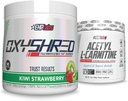 EHP Labs Shred + Acetil Bundle - OxyShred Termogen Pre Workout Pulbere și Supliment de topire - Acetil L-Carnitina - Sprijină Energie Naturală, SIDA Metabolism, și funcția creierului sănătos