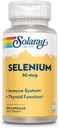 Solaray Selenium 50 mcg, Healthy Immune System, Thyroid Function & Antioxidant Support, 100 Capsules