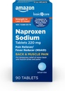 Îngrijire de bază Back și dureri musculare, 220 mg, 12-Hour Pain Relief, Naproxen tablete de sodiu, Durere Reliever și Reducator de febră, 90 Conte