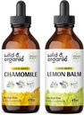 Mușețel de mușețel sălbatic și organic 4 fl oz & Lemon Balm Tincture 4 fl oz
