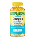 Spring Valley Omega-3 de la Fish Oil Maximum Care Softgels, 2000mg, 180 Count