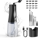 Kit de curăţare a urechii - BANKY Electric Ear Cleaner cu 7 Pick ureche Pick & 16 Urechi înlocuibile şi 3 Moduri de curăţare, Kit de irigare alimentat cu apă pentru adulţi şi copii, sigure şi eficiente