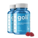 Goli Ashwagandha & Vitamin D Gummy 120 Count - Relaxați-vă. Restaurare. Relaxează-te. (Mixed Berry, KSM-66, Vegan, Plant based, Non-GMO, Gluten-Free & Gelatină), Pachet de 2