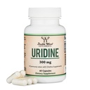 Uridină Monofosfat - terţă parte testat (Choline Enhancer, începător Nootrop) (300mg, 60 capsule) Sinergia cu Alpha GPC Choline pentru sanatatea creierului şi memorie de lemn dublu