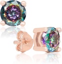 Topaz natural Mistic Topaz Sterling Silver Stud cercei lucrate manual