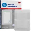 MED PRIDE Adeziv Island Dressing Pad-uri mari de tifon pentru răni Absorbție sterilă Latex respirabil și cauciuc gratuit ambalate individual (6' x 8')