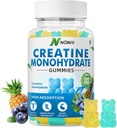 Creatine Monohidrat Gumries 5000mg pentru barbati si femei, Masticuri Creatina Monohidrat pentru forta musculara, Muscle Builder, Energie Boost, Pre-Workout Supliment (90 Conte)-Blueberry Ananas