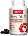 Jarrow Formulas MaxDHA - 180 Softgels - ulei de pește de înaltă puritate - Suplimentul susține sănătatea creierului și a ochilor - concentrat în Omega-3 acizi grași și îmbogățiți în DHA - 90 Serviri