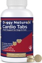 Cardio Tabs Supplement de suport cardiac pentru câini - SIDA Suport Cardiologic și Cardio Suplimentul de rezistență pentru câini, L-Taurină, L-Carnitina, Hawthorn, L Arginine, Coenzime Q10 - Made in USA - 120 Tablet