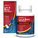 MagniLife Leg & Back Pain Relief, Rapid-Actioning Pain Relief, Firest Soothe Burning, Tingling and Stabbing Pains, Simptomic sau Preventiv, 125 Quick-Dissolve Tablets
