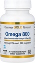 California Gold Nutrition Omega 800 Ultra-concentrat Omega-3 Ulei de pește, kd-pur® Trigliceride Form, 30 Gelatină de pește Softgels (1.000 mg per Softgel)