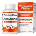 Suplimentul medicului CHOICE Ashwagandha - 1950mg de pulbere organică biodisponibilă Ashwagandha - extract de piper negru, suport de stres, supliment de susţinere a dispoziţiei, 90 de capsule Veggie Ashwagandha