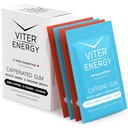 Viter Energy Caffeinated Gum 60mg Caffeine, B Vitamine, Guarana, Sugar Free. (Variety, 2pcs, 4 Pack)