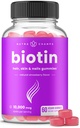 NutraChamps Biotin Gumries 10000mcg [Potență mare] pentru păr sănătos, piele și unghii Vitamine pentru femei, Bărbați și copii - 5000mcg în fiecare păr vitamine Gummy - Vegan, non-GMO, supliment de sănătate a părului