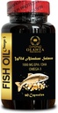 Ulei de somon sălbatic Alaskan - Omega 3 suplimente de acid gras, suport de memorie și de focalizare - 1 flacon 60 Softgels