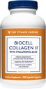 Vitamina Shoppe Biocell Colagen II cu acid hialuronic 1000mg - promovează pielea sănătoasă, articulațiile și cartilajul - susține hidratarea și elasticitatea - pentru wellness zilnic (60 capsule vegetale)