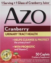 AZO Cranberry pentru tract urinar sănătos cu stimularea imun Probiotic & Vitamina C - 50 Tab (Packing May Vary)