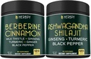 Bundle 7in1 Berberine HCl & 5in1 Ashwagandha Shilajit Suplimente