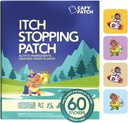 CAPY Bug Bite relief patch-uri pentru copii - 60 Conte, Travel & Camping Essentials, Hydrocortizon Alternative, Itch Relief Stickers pentru Mosquito & Bug Bites
