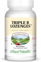 Maxi Health Triple B Lozenges - Vitamina B12 & B6 & Biotin - Aroma de căpșuni - 90 Chewies - Kosher