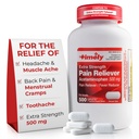 Acetaminofen 500mg - 500 Caplete - Extra Putere Durere Relief - Comparativ cu ingredientul activ în Putere Extra - Crampe menstruale, Reductor de febră, Durere minora de Artrită