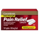 GoodSense Extra Force Pain Relief, Acetaminofen Caplets, 500 mg, 50 Count
