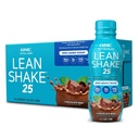 GNC Lean Shake 25 Proteine Shake, Clinic dovedit de management al greutății, de înlocuire de masă, 25g Proteina cu zero adăugat zahăr, gata de băut, ciocolată mentă, pachet de 12