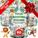 Focus Stickere de stimulare (90 Pack) - Suporte Creier sănătos pentru atenție, Hârtie, Bubble Design, Drog gratuit, Haine, Unisex