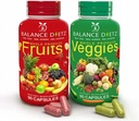 Fructe întregi și legume Suplimente, 90 capsule de fructe, 90 capsule vegetale