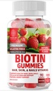 N1N Premium Biotin Gummies 5000mcg [Potență ridicată, 90 Gume] pentru păr sănătos, piele și unghii pentru adulți și copii, Vegan, Non-GMO, Pe bază de Pectin