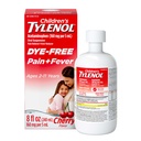 Tylenol pentru copii Pain Relief & Fever Medicina, Suspensie orală, Die-Free, Acetaminofen, No Aspirina, No Ibuprofen, No High Fructose Corn Syrup; Aroma de cireșe, 8 fl. oz.; Pachet de 1
