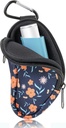 Inhalator de astm care poartă deţinătorul Neoprene Travel Inhaler Mini Bag pentru inhalator cu Shaped L, inhalator Neinclus (Blue, Flower)