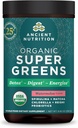 Nutritie antica SuperGreens Powder cu Probiotice, aroma ecologica de pepene verde, Made from Real Fruits, Legume si Herbs, for Digestive and Energy Support, 25 Servings, 8.82oz