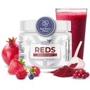 Roșii - Super Reds pulbere cu 39 Superfoods, Antioxidant-Rich Red Powder Superfood, Probiotics & Enzime digestive pentru energie, Metabolism & Gut Health - Red Berry Flavor