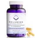 Relumins 1650mg L-Glutathione Complex cu acid hialuronic, acid alfa lipoic, Rose HIPS, vitamina E & Riboflavină, suport antioxidant, Perfect pentru realizarea unui luciu de vacanță, Made in USA 