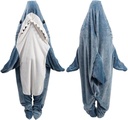 Shark Blanket Hoodie Onesie, Shark Onesie Adult, Sac de dormit pentru adulți (XXL)