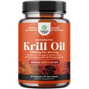 Antarctica Krill Oil 2000mg Softgels Per Serving - Omega 3 Krill Suplimentul de ulei cu EPA DHA & Astaxantină (60 Conte (Pachet de 1)