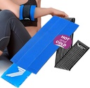 Ice Pack Wrap cu curea Elastic de Kinetic Labs - Hot Cold Gel Pack pentru leziuni - Recusable Ice Pack pentru Neck picior Ankle Head Wrist Leg Shoulder Arm Thigh Knee Chirurgie (Regular)