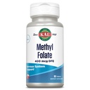 KAL Metil Folate 400 mcg DFE, 5-MTHF Active Form Vitamina B9, Folic Acid Supliment, Heart Health, Prenatal, Mood and Brain Support, Fast Dissolving ActivTab, 60-Day Guarantee, 90 Serviri, 90 comprimate