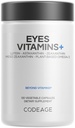 Codeage Eyes Vitamine - AREDS 2 Based Formula Supplement - 2 Month Supply - Vitamine A, C, E, Zinc, Lutein, Astaxantină, Zeaxantină, Eyebright, Marigold, Bilberry, Saffron, Omega-3-120 Capsule