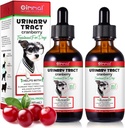 Dog UTI Tratamentul - Tratamente de infectie a tractului urinar, supliment de sprijin pentru rinichi+Bladder, extract natural de afine pentru câini, susține sănătatea urinară și digestivă (2 Fl Oz (Pachet de 2))