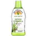 Lily of The Desert Aloe Vera Herbal Detox Formula - Aloe Vera Juice with Milk Thistle, Slippery Elm, Brodock Root, Dandelion Root, and Echinacea for Gut Health, Liver Support, and Wellness, 32 Oz